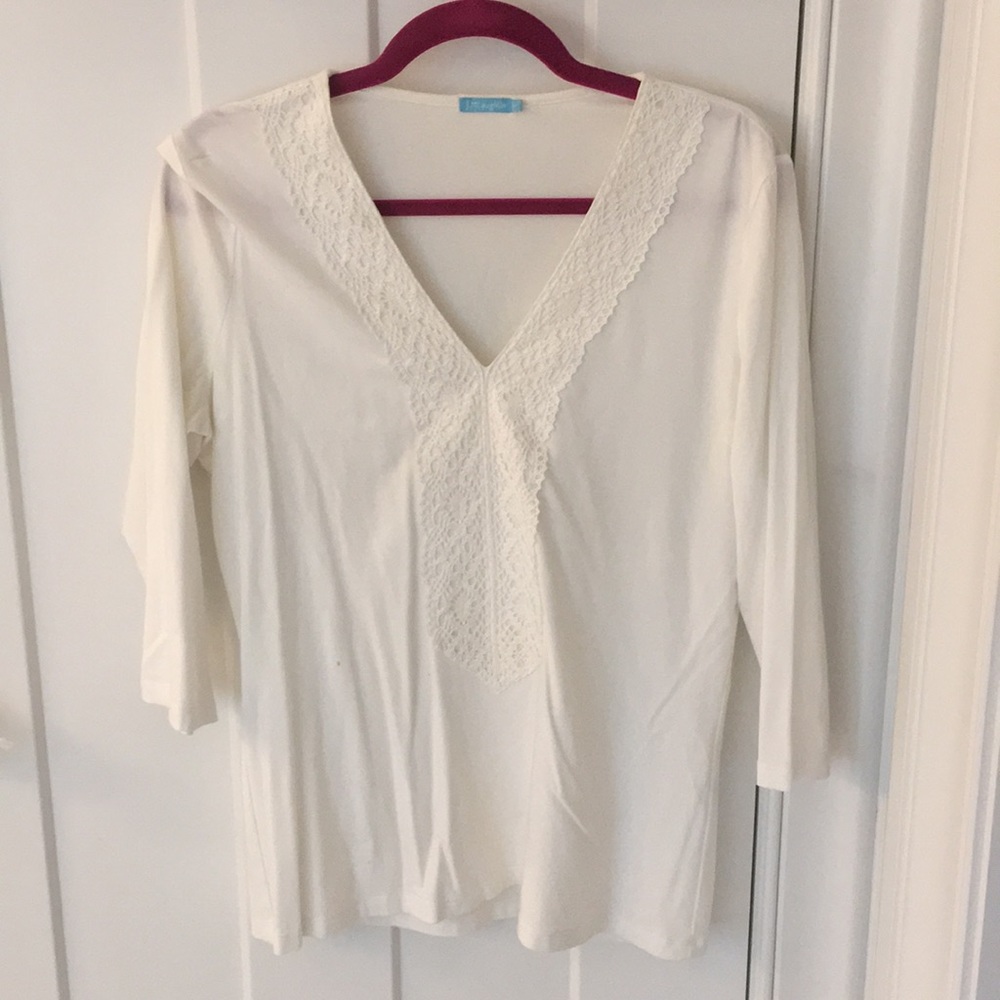 J. Mclaughlin White Blouse